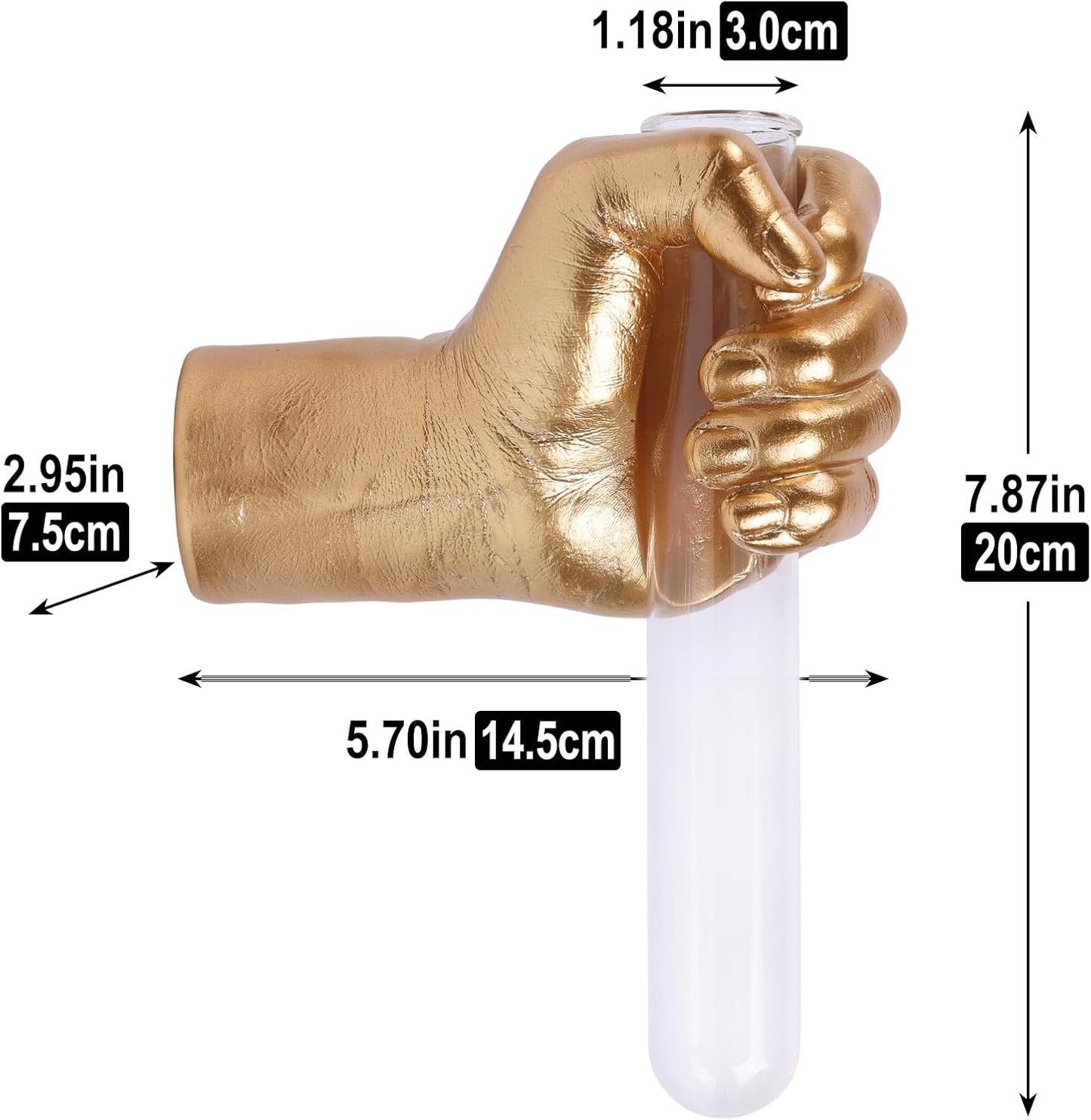 dorm wall accessories gold hand vase