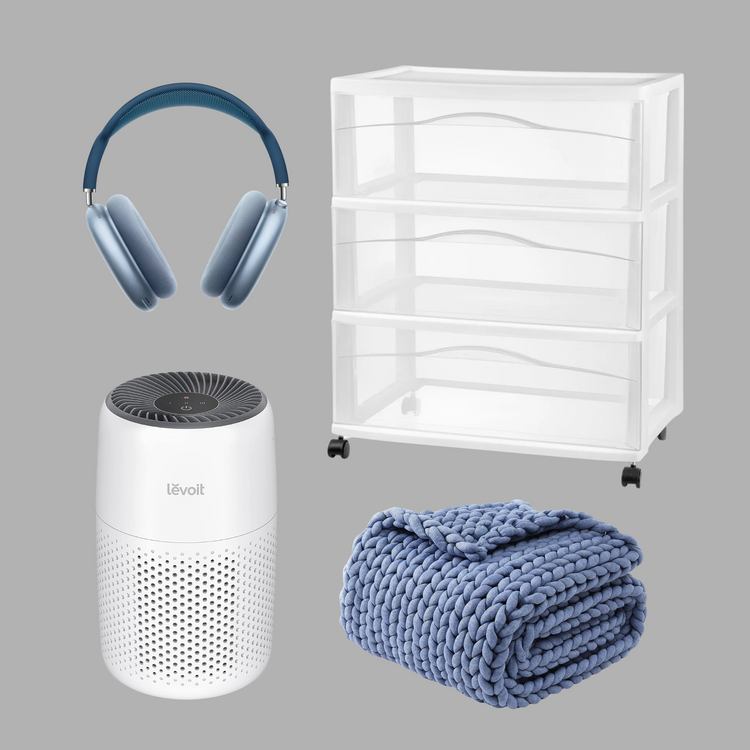 College dorm products for video review page
