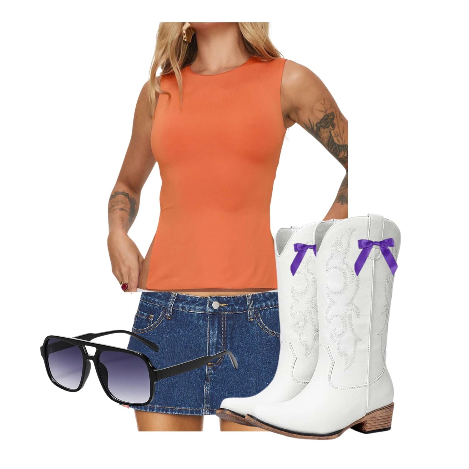 Orange & purple Game day inspired outfits by color for schools like Clemson