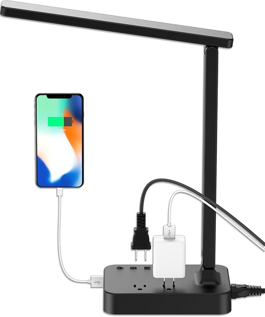 LED desk lamp with charging port 