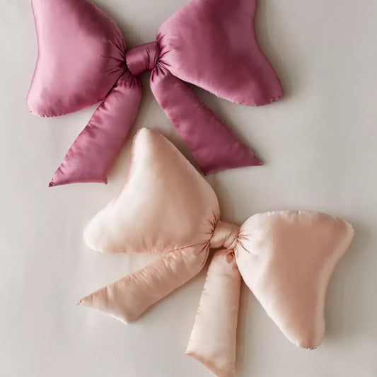 dorm bow throw pillow