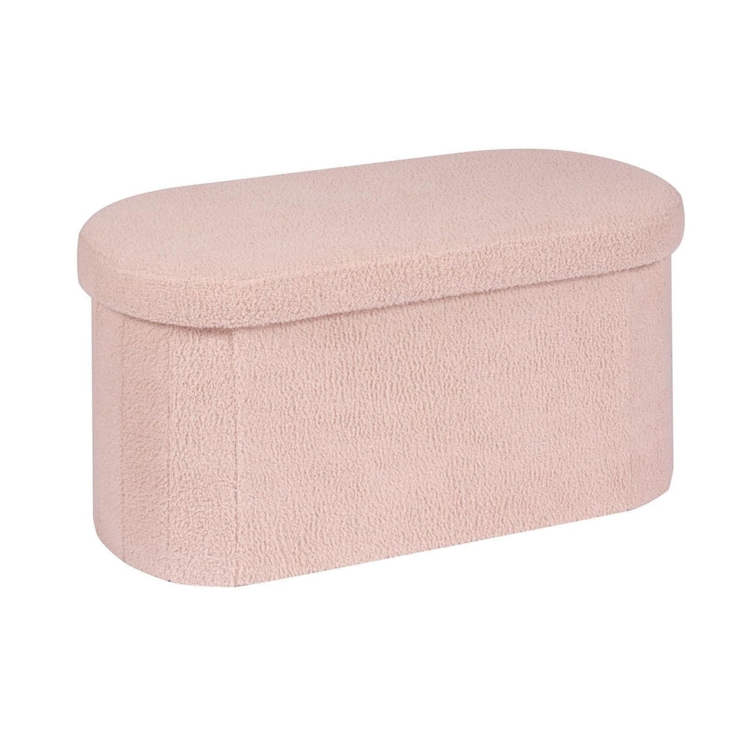 OTTOMAN: Oval Boucle Storage