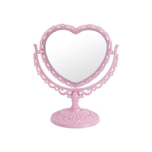dorm heart cottage core pink mirror