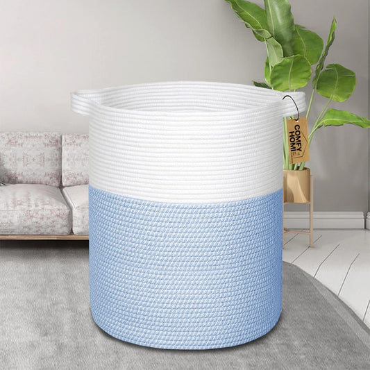 dorm laundry basket in blue