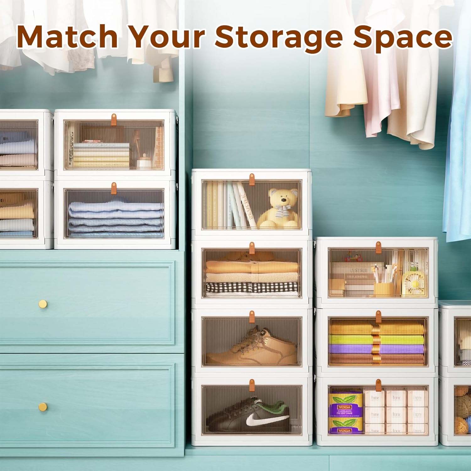 dorm stackable storage bins customizable