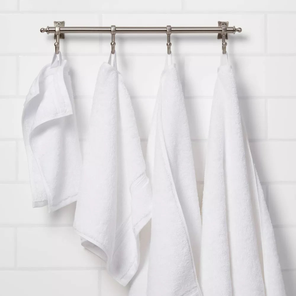 towel with hanging loop for dorm