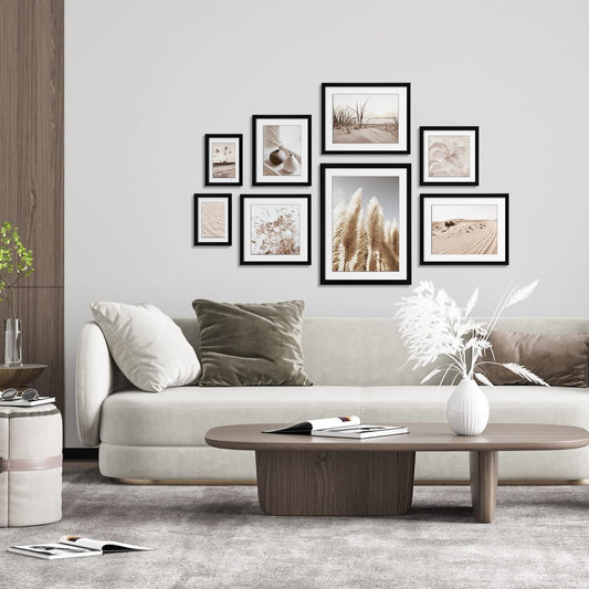 Dorm wall collage frames in white