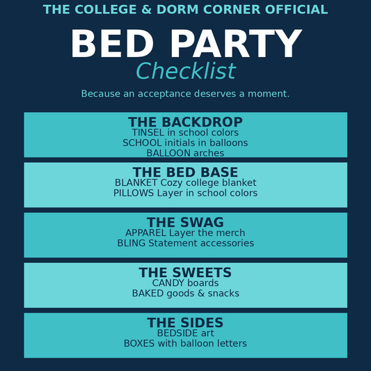 BED PARTY CHECKLIST