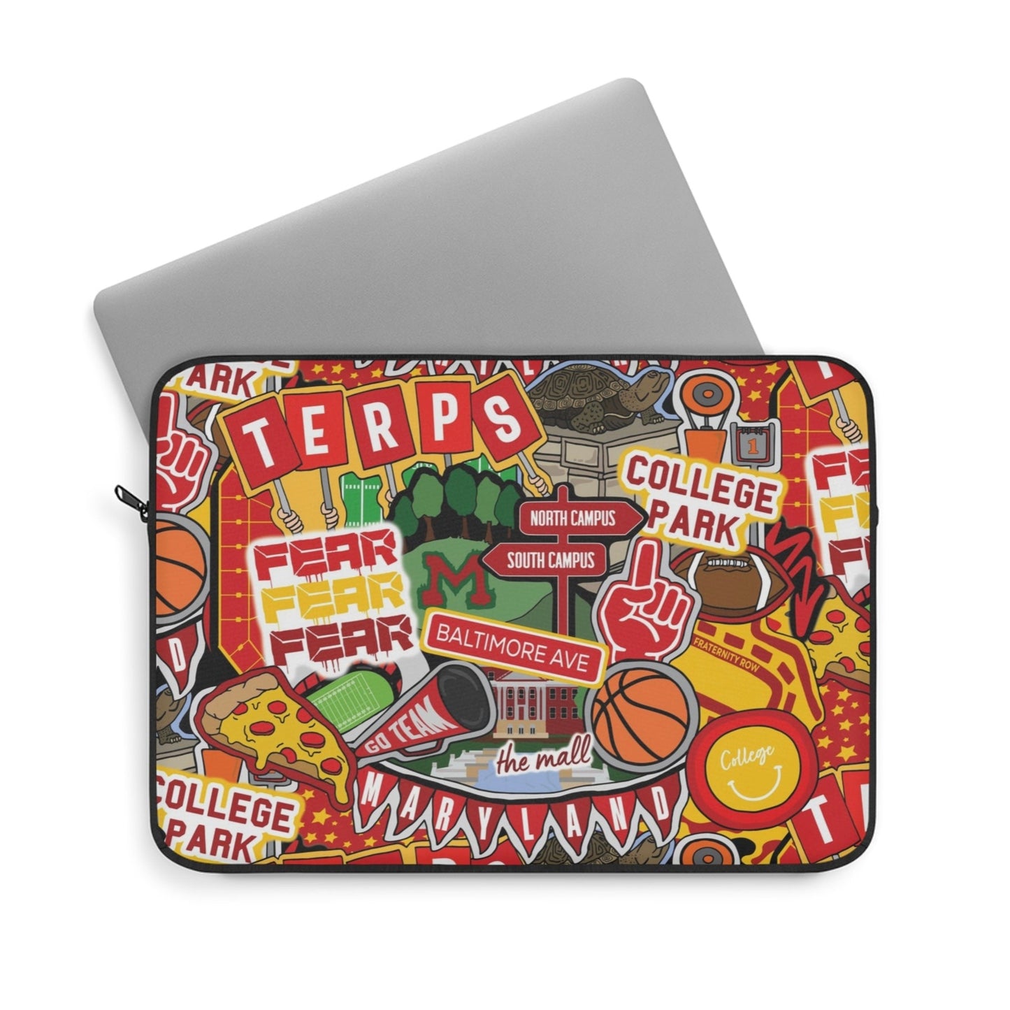 college theme laptop sleeve 