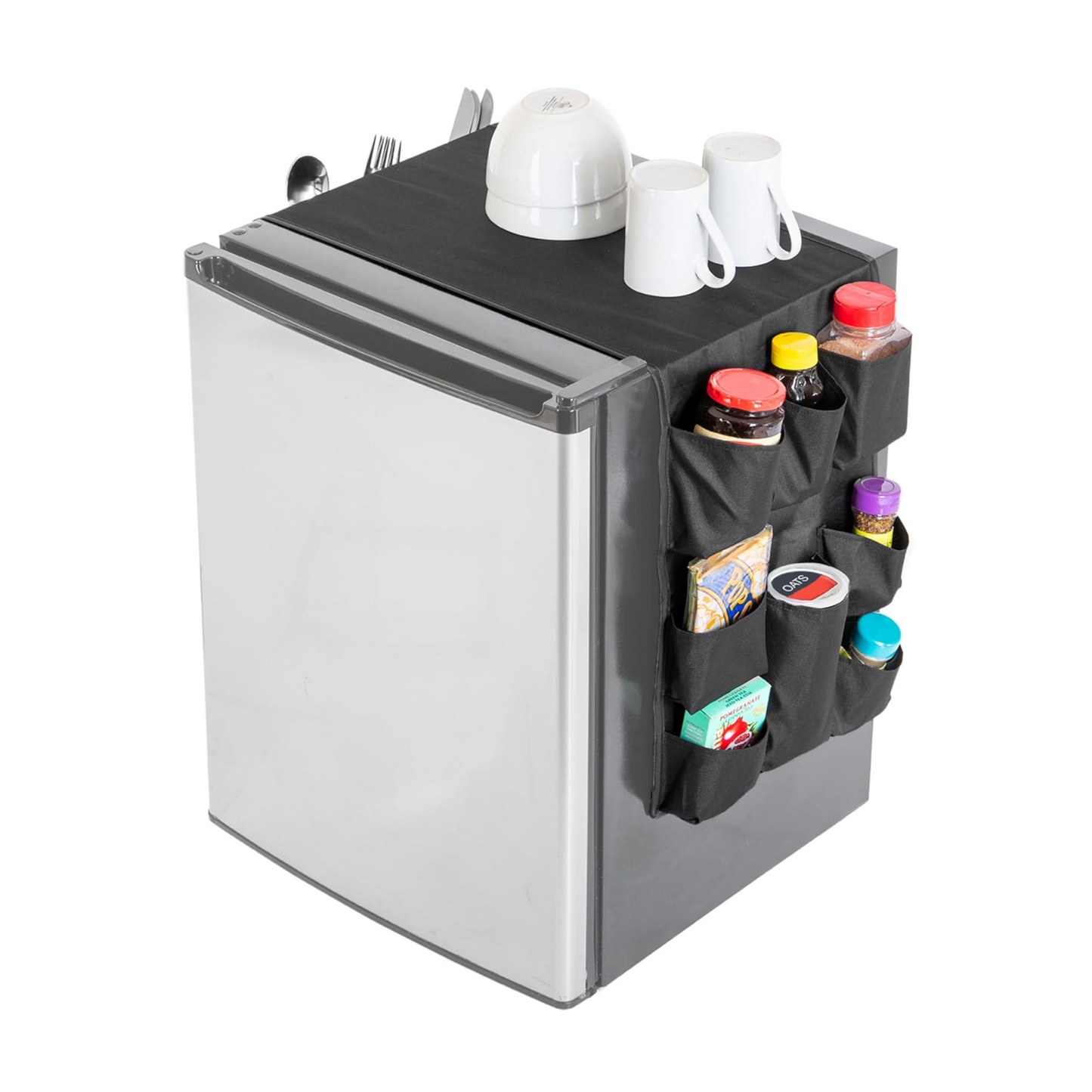 dorm fridge organizer