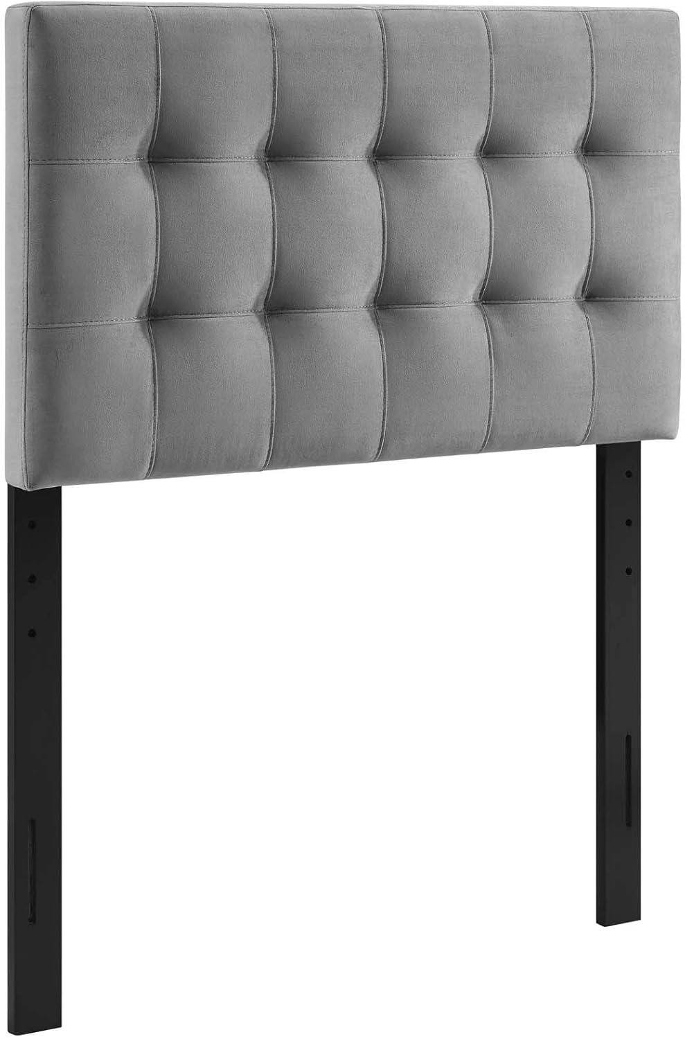 Grey velvet dorm headboard