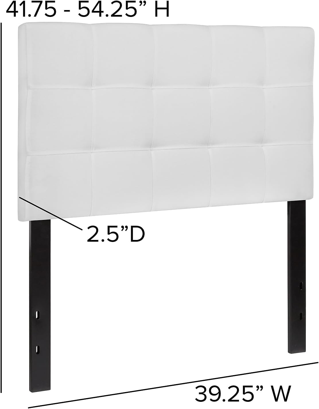 HEADBOARD: Black Tufted Upholstered (Color Options)