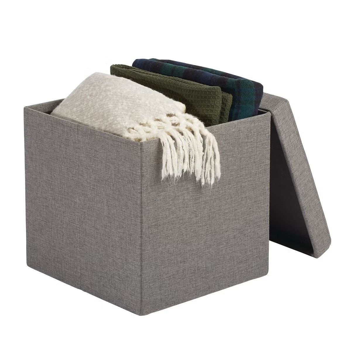 OTTOMAN: Collapsible Storage Cube Pink