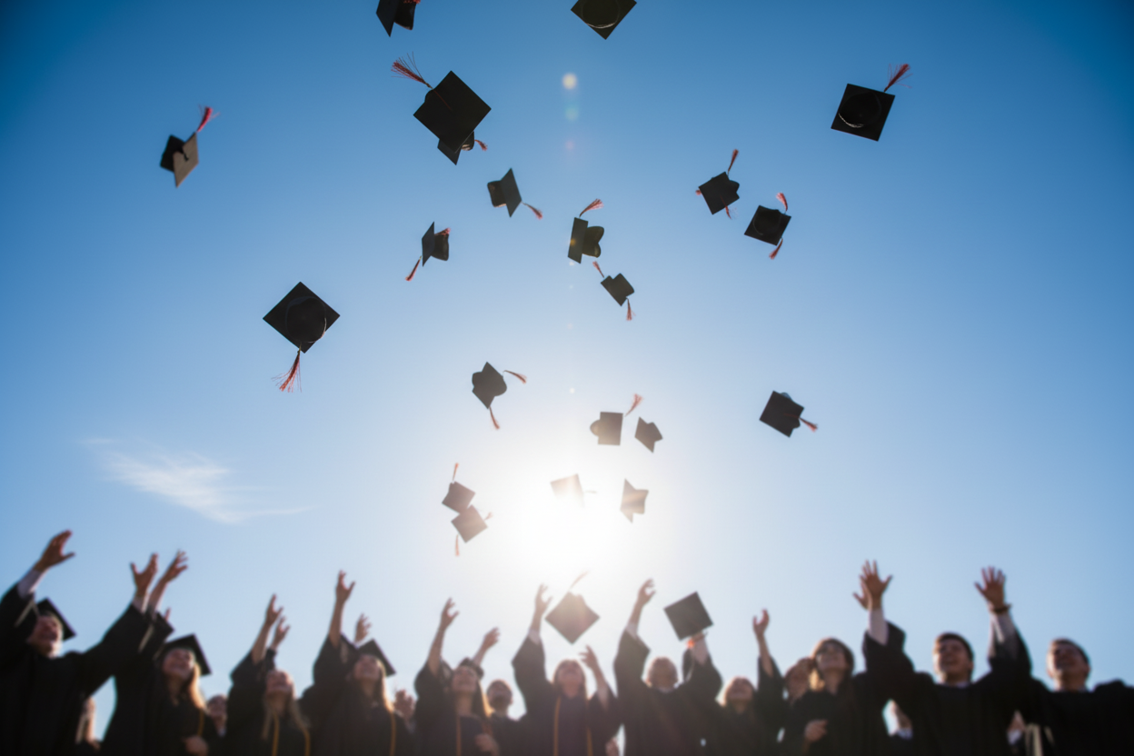 Graduation Celebration with People